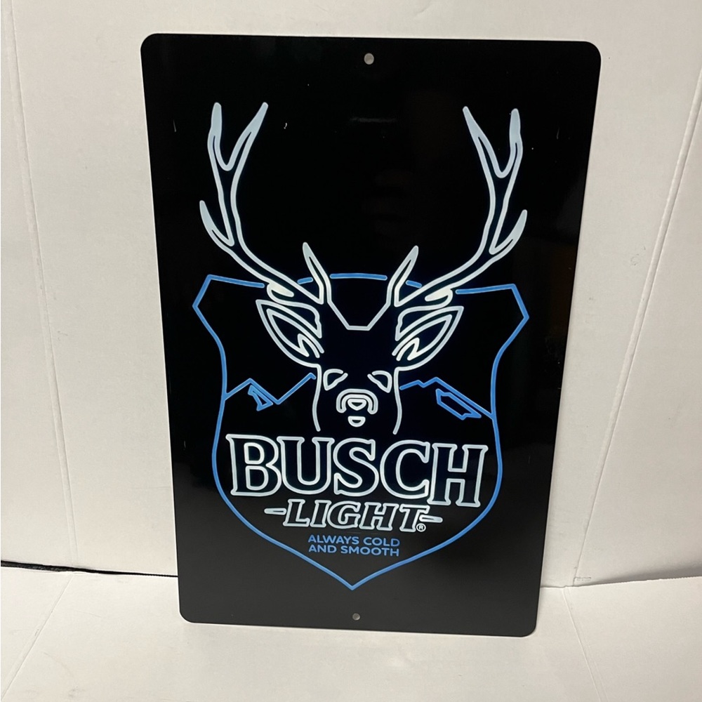 Busch Light beer Elk metal beer sign